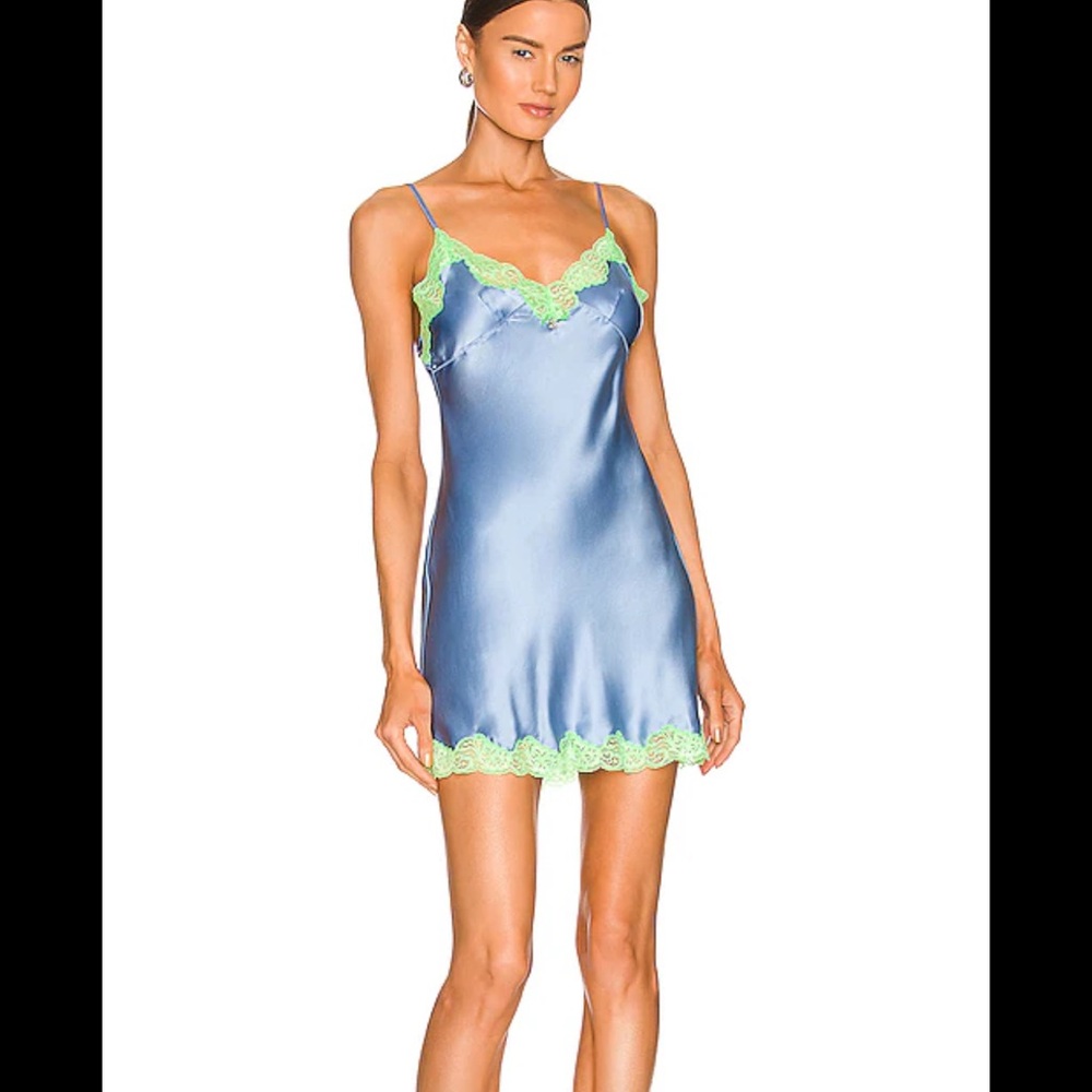 Alexander Wang Blue and Green Mini Dress